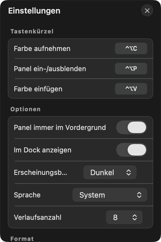Einstellungen