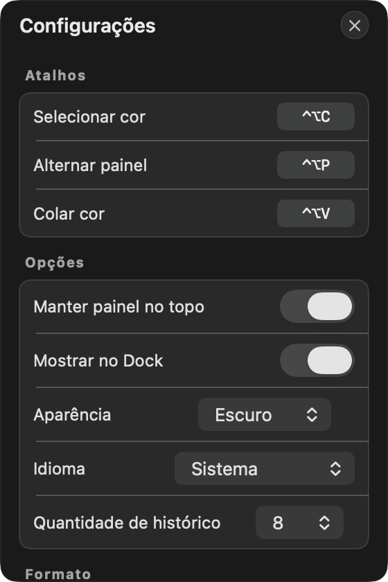 Configurações